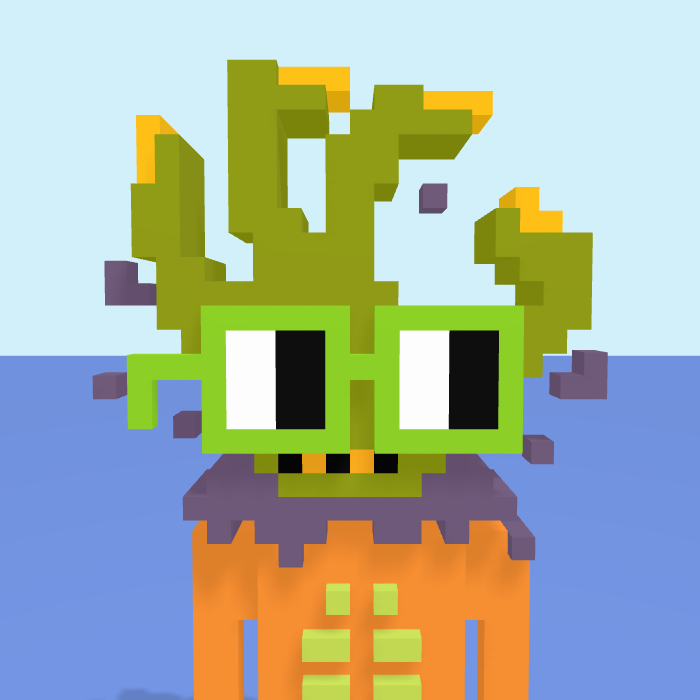 Undead, a voxel Noun with a undead head and square noggles
