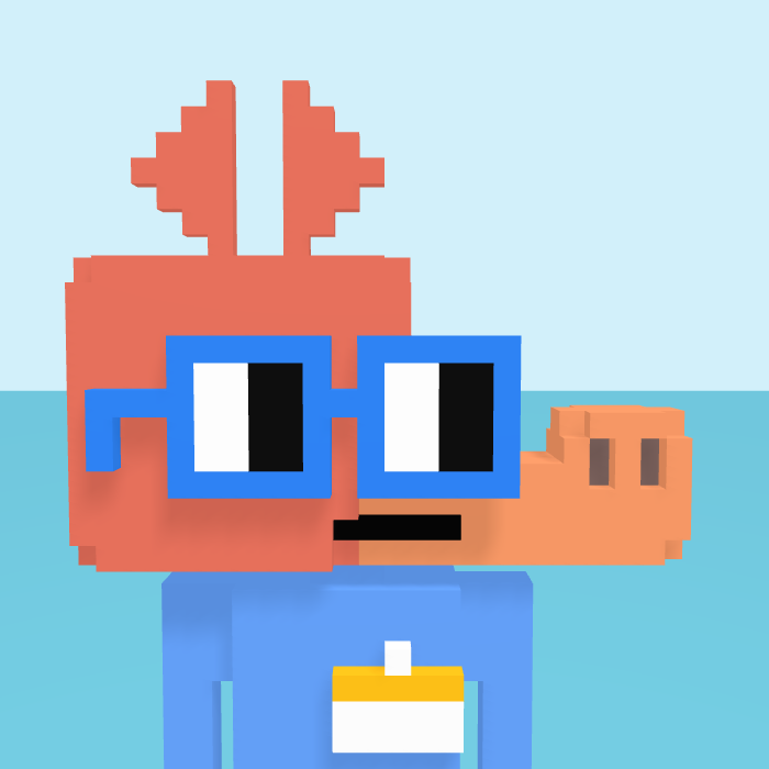 Aardvark, a voxel Noun with a aardvark head and square noggles