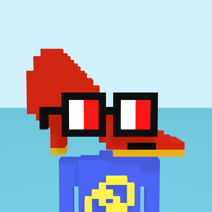 Highheel, a voxel Noun with a highheel head and square noggles
