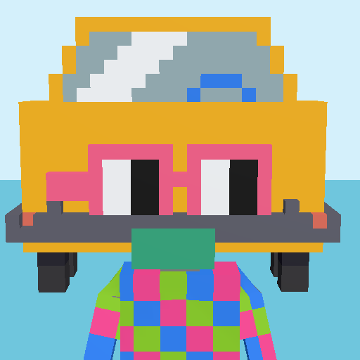 Taxi, a voxel Noun and square noggles