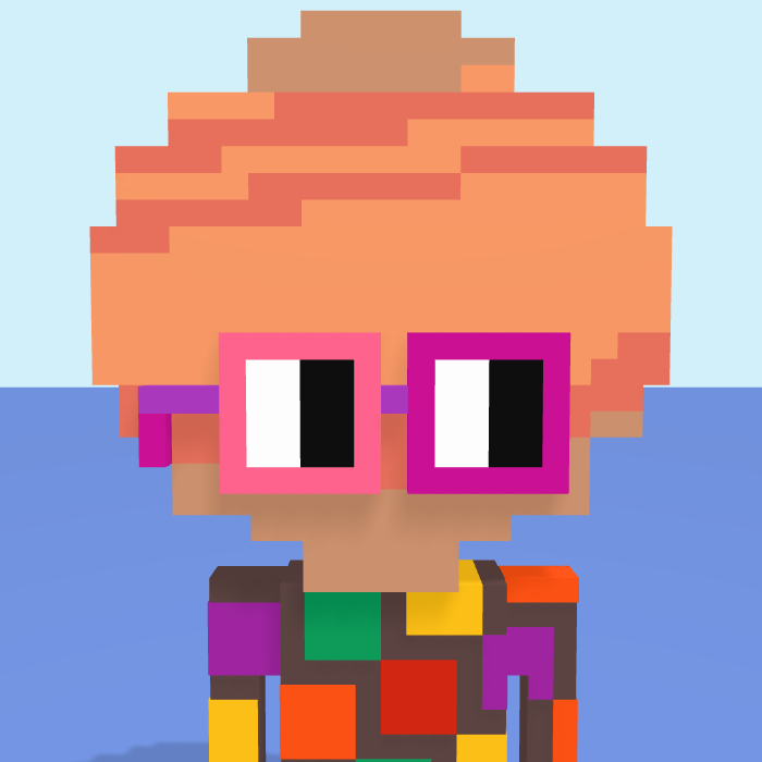 Jupiter, a voxel Noun with a jupiter head and square noggles