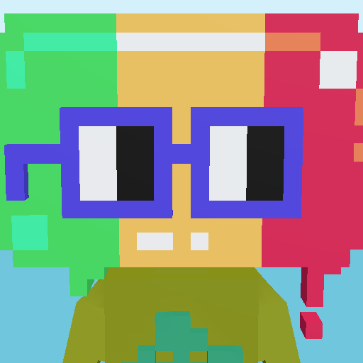 Juice Box 3D voxel model, front view