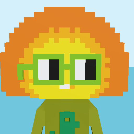 Sunrise 3D voxel model, front view
