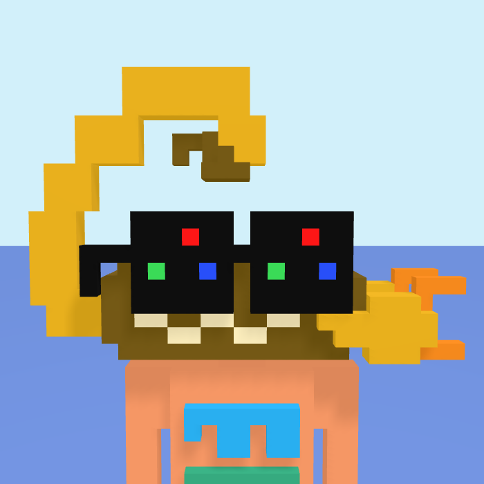 Scorpion, a voxel Noun with a scorpion head and square noggles