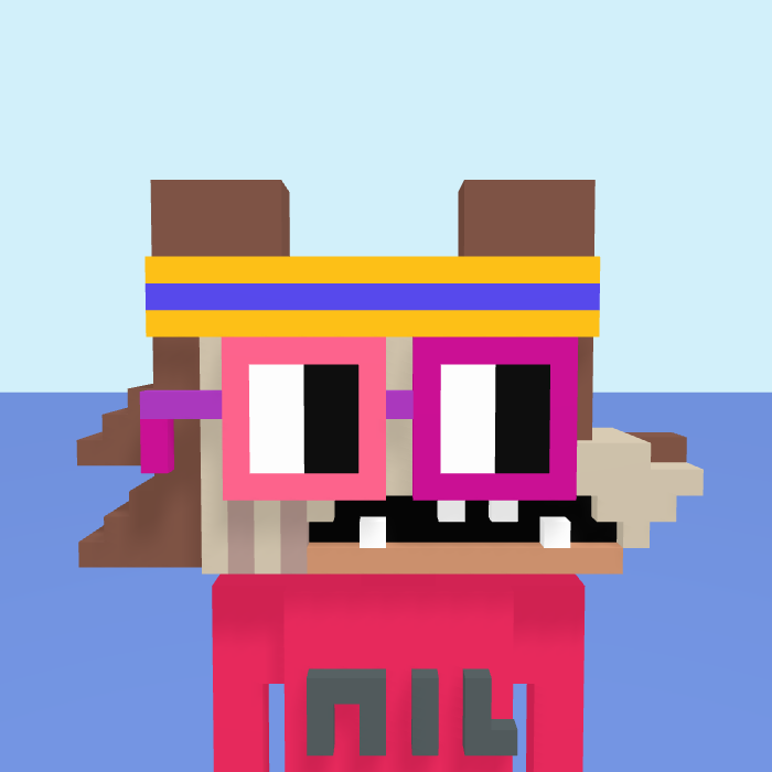 Werewolf, a voxel Noun with a werewolf head and square noggles