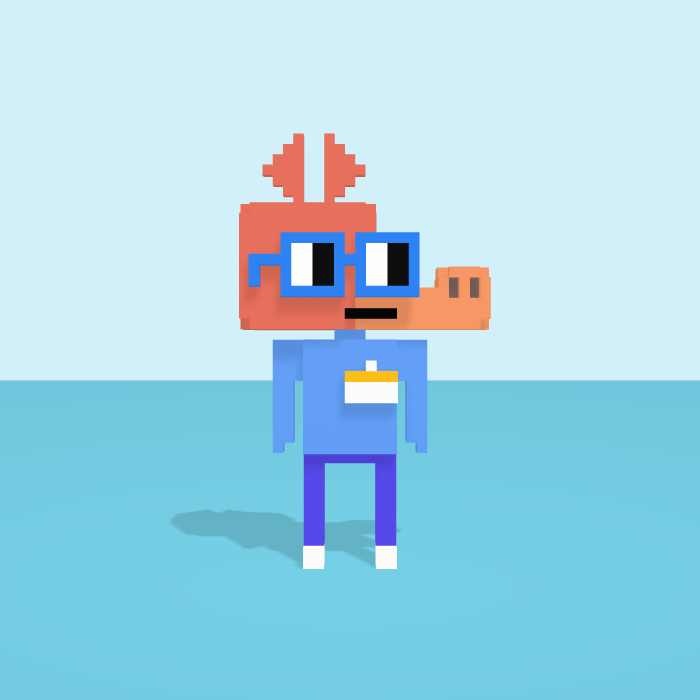 Aardvark voxel model, front view