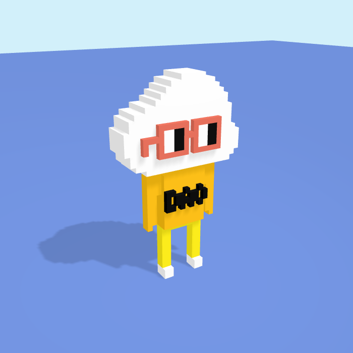 Cloud voxel model, side view