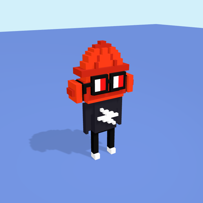 Fire Hydrant voxel model, side view