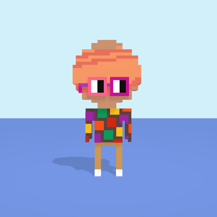 Jupiter 3D voxel model, front view