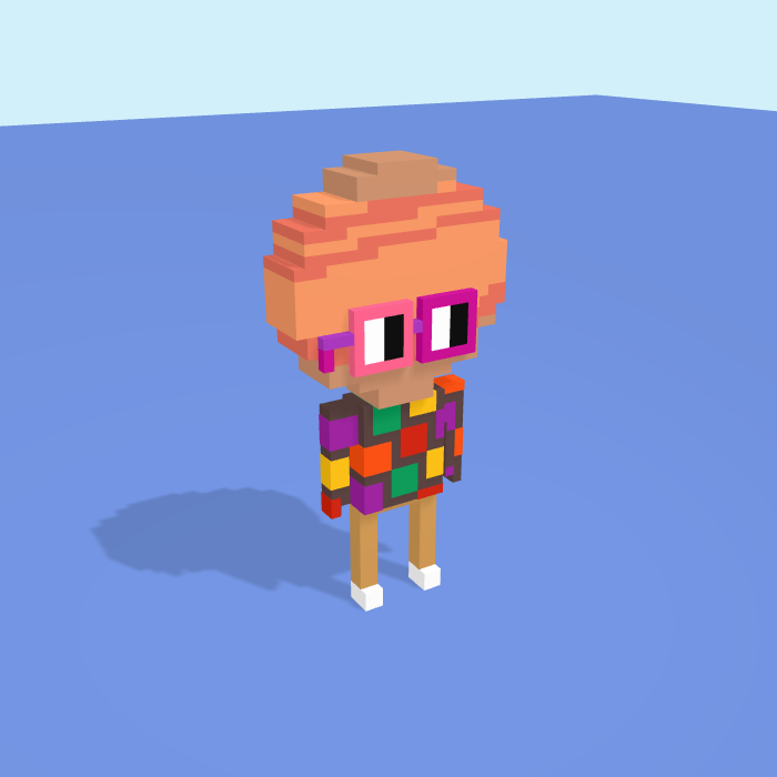 Jupiter voxel model, side view
