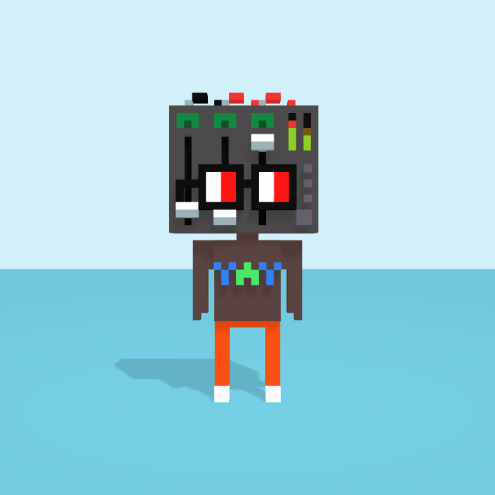 Mixer voxel model, front view