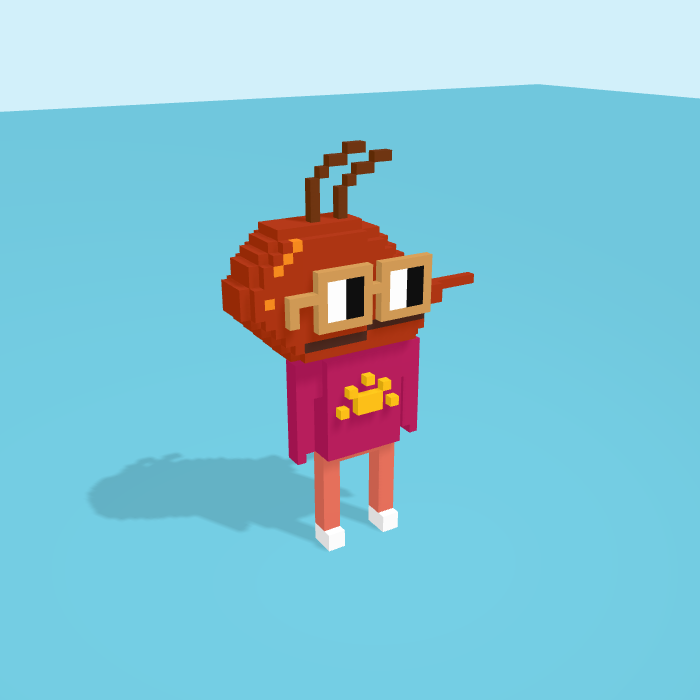 Mosquito voxel model, side view