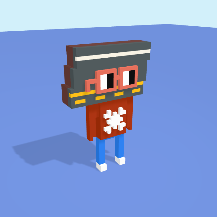 Road voxel model, side view