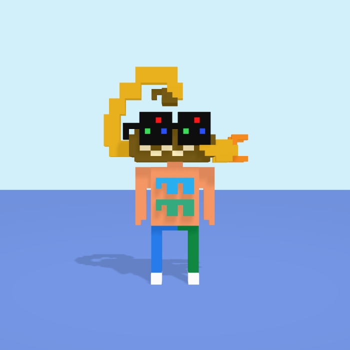 Scorpion voxel model, front view