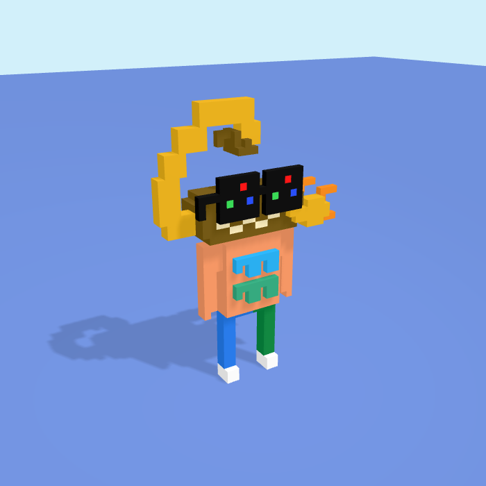 Scorpion voxel model, side view