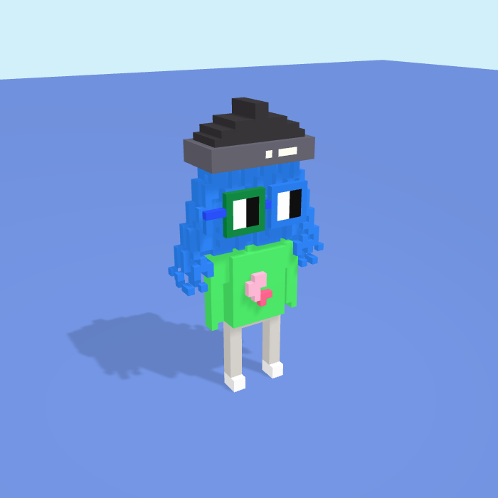 Shower voxel model, side view
