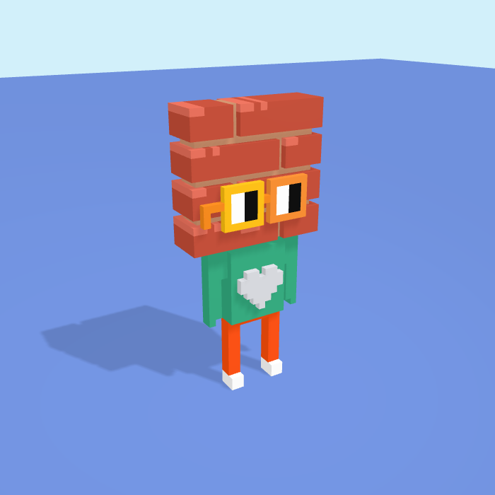 Wall voxel model, side view