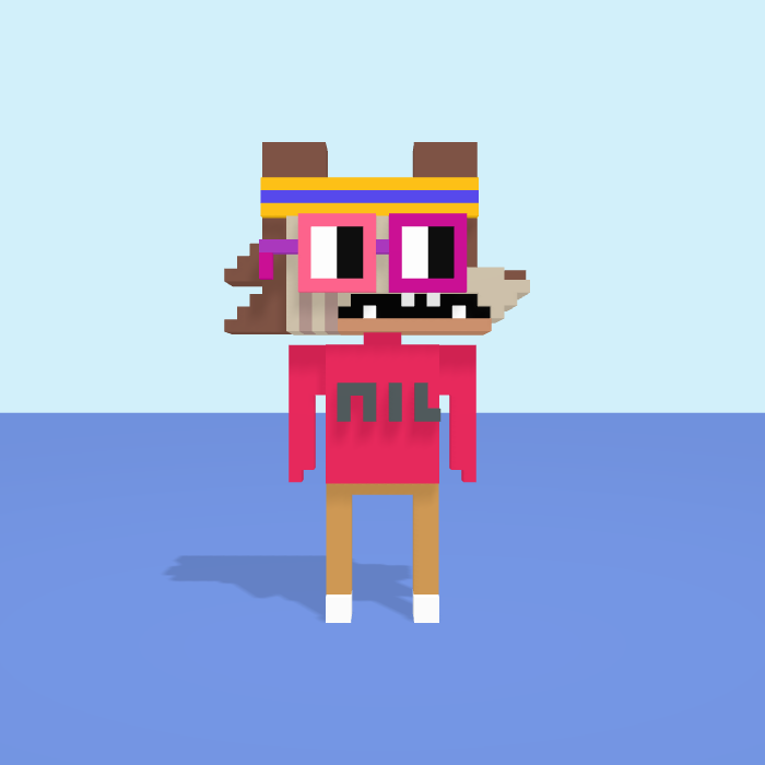 Werewolf voxel model, front view