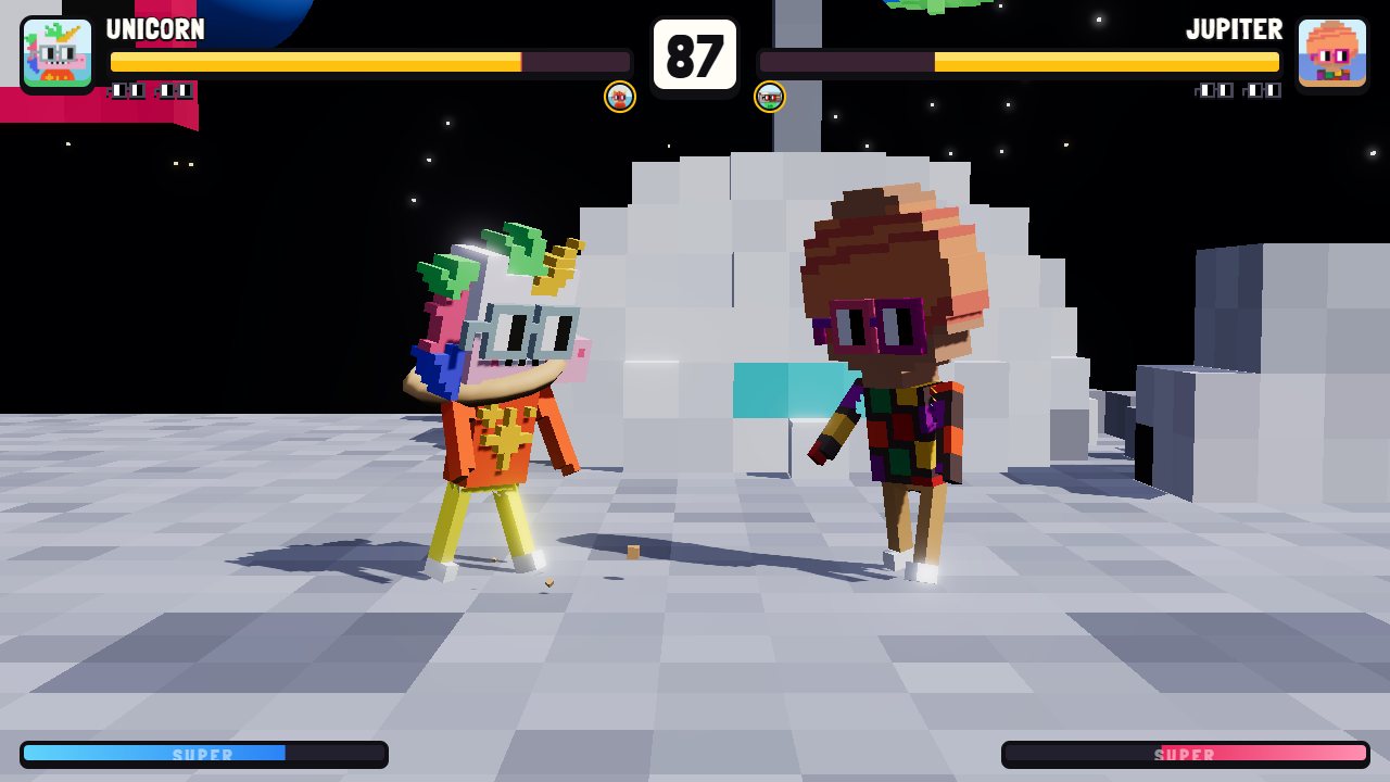 Nouns Brawl: Unicorn and Jupiter face off at Moon Base