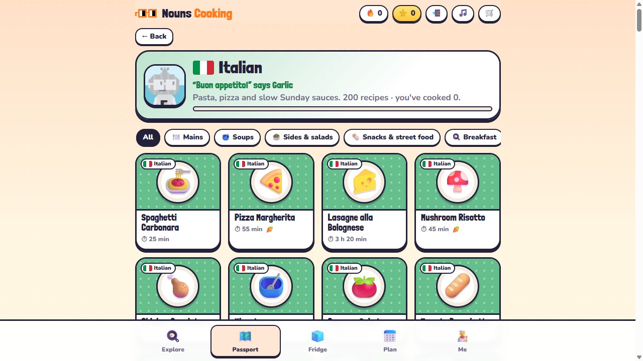 Nouns Cooking: The Italian kitchen