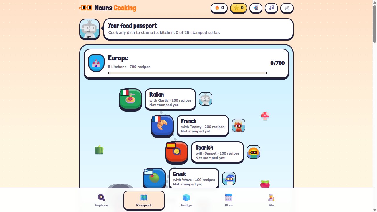 Nouns Cooking: Your Food Passport