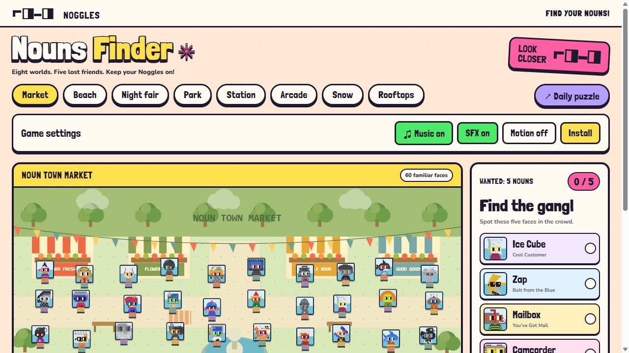 Nouns Finder: Noun Town Market