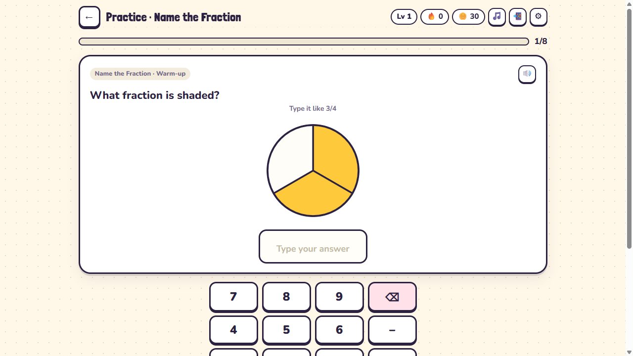 Nouns K12: Practice with the on-screen keypad