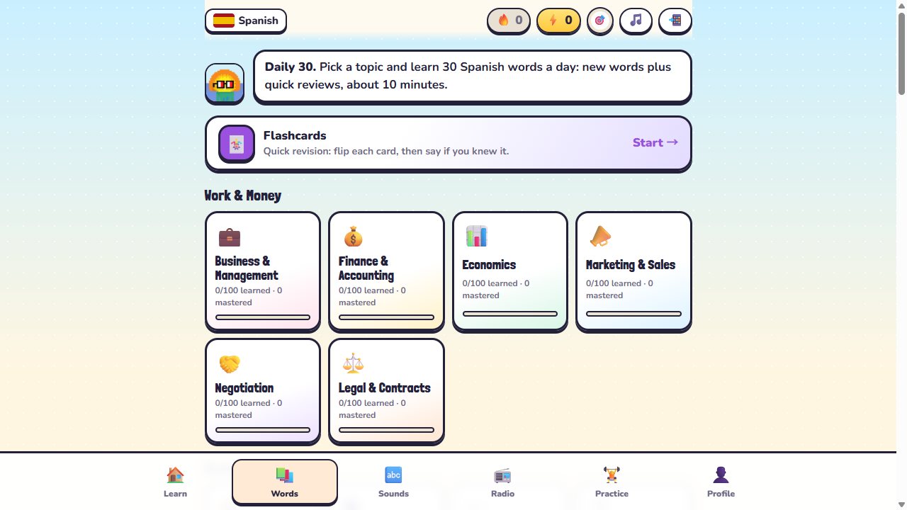 Nouns Lingo: Word Packs for work and business