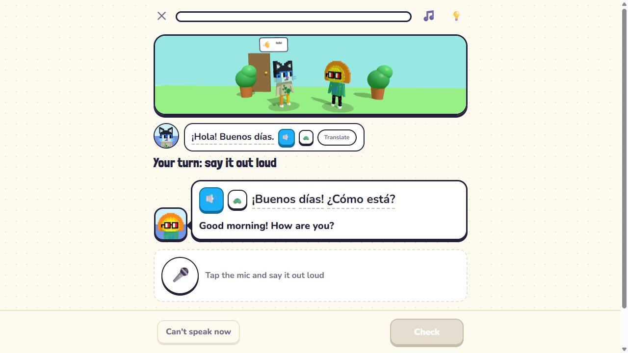 Nouns Lingo: A Spanish role-play: say it out loud