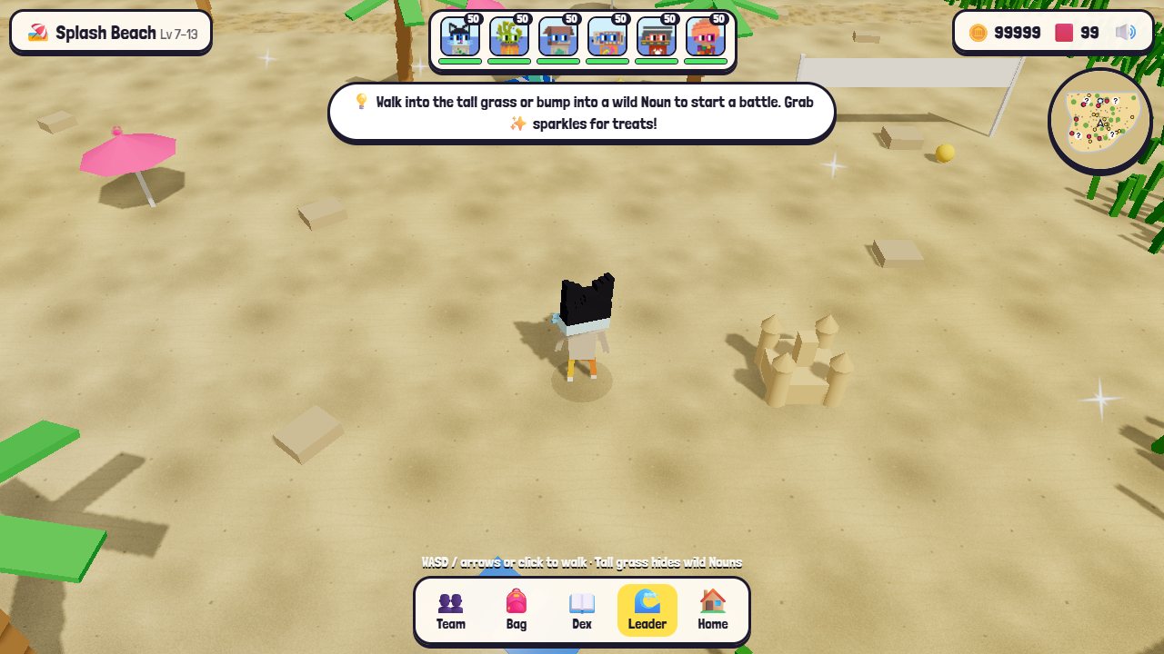 Nouns Pets: Looking for wild Nouns on Splash Beach