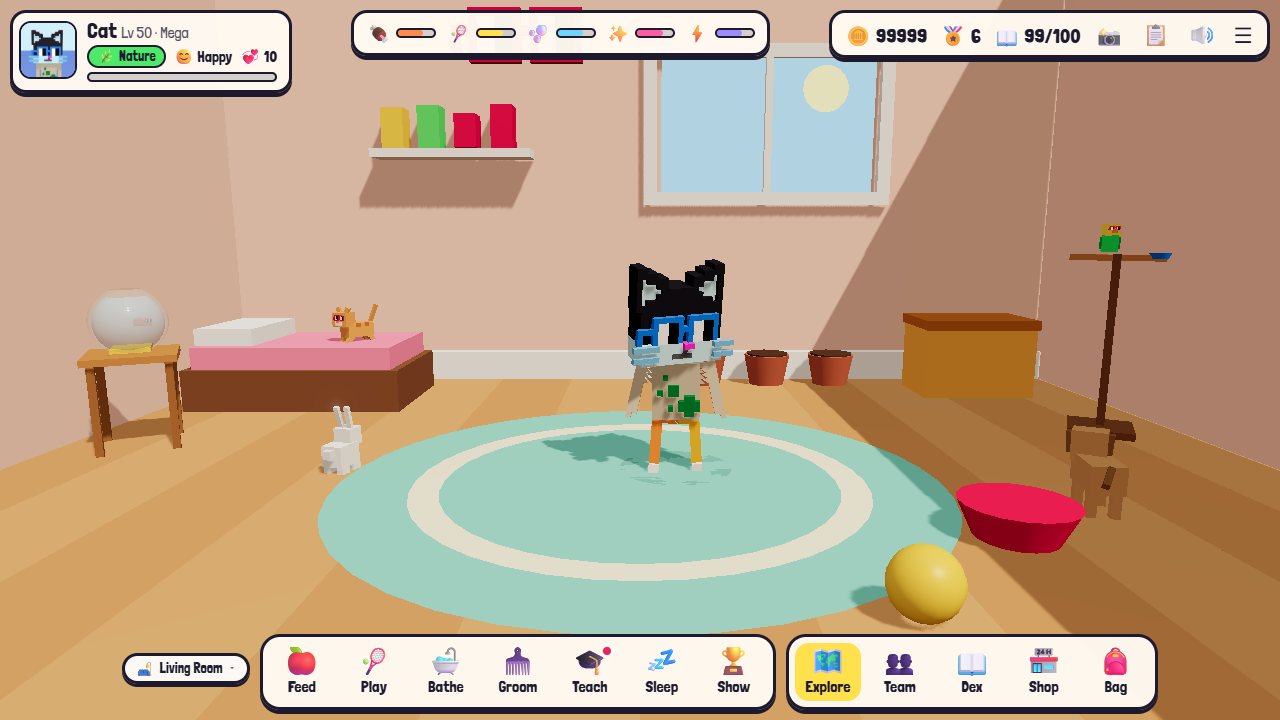 Nouns Pets: At home with your Noun, with care actions along the bottom