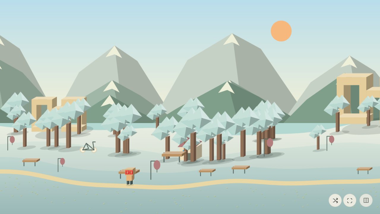 Nouns Scenery: Snowglobe Village as a 3D diorama