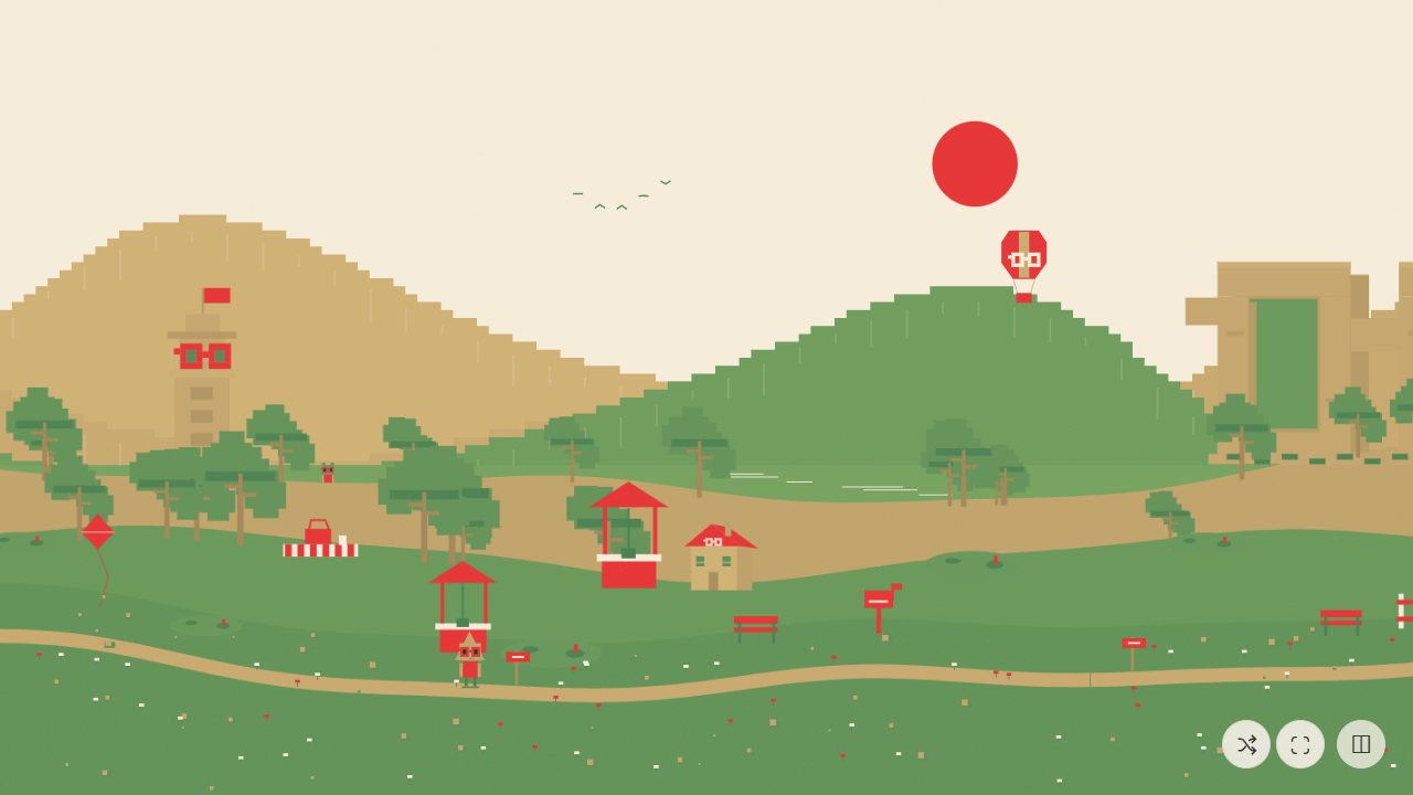 Nouns Scenery: Noggle Valley in the Nouns style