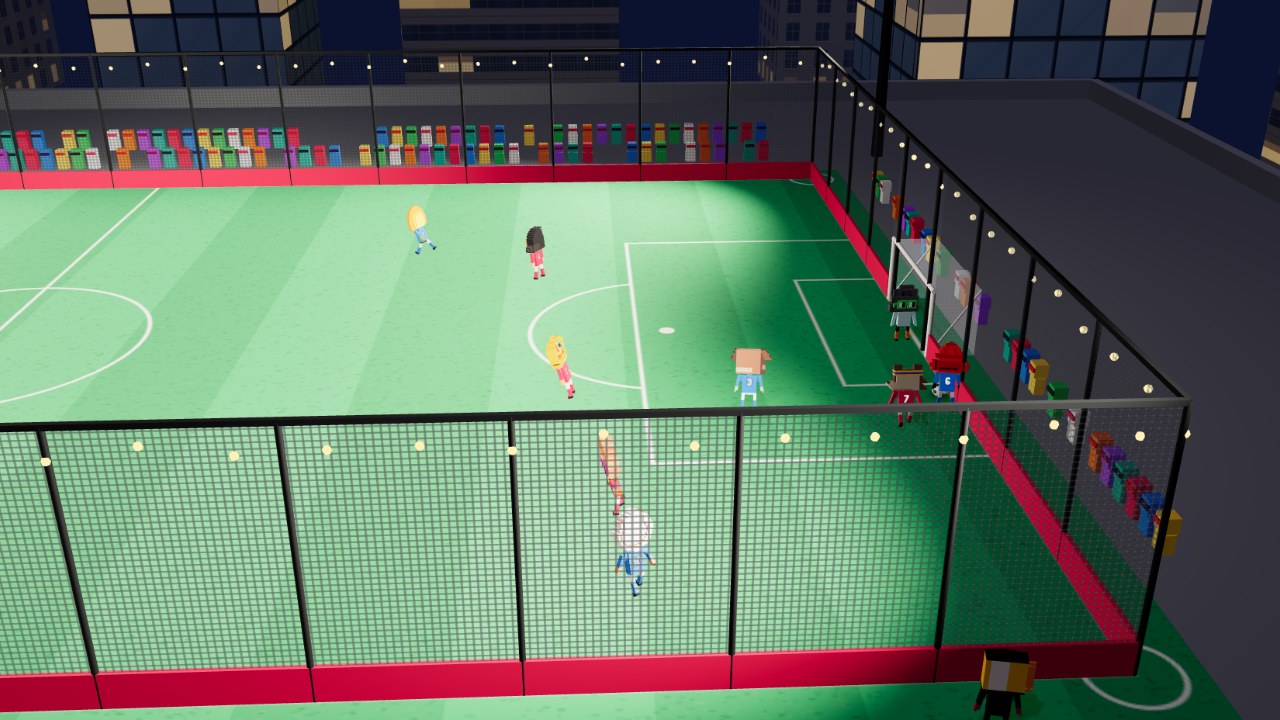 Nouns Soccer: 5-a-side at night in the Rooftop Cage